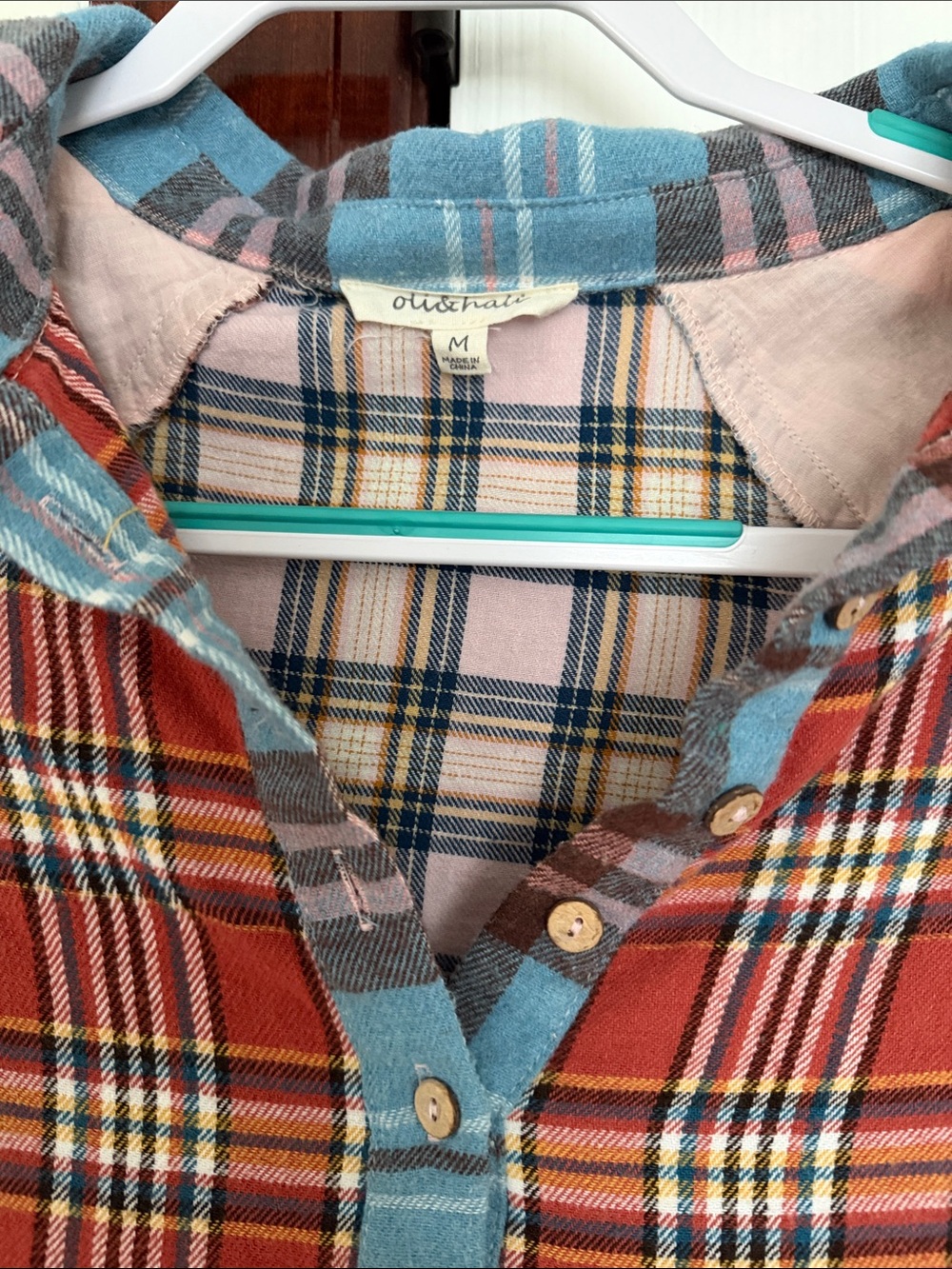 Oli & Hali Multi Colored Plaid Flannel Tunic